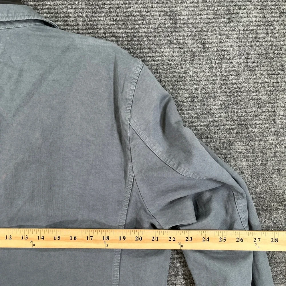 J Crew Wallace Barnes Chore Blazer Mens 42L Cotton Linen Slate Blue Casual Wear